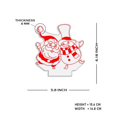3D Illusion Santa Claus Night Lamp with Warm White Light & On/Off Touch Button | Gift for Kids